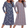 Dark Blue Floral/Brown Floral