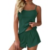 image:imageEkouaer Womens Cami Pajama Sets 2 Piece Ribbed Knit PJsBright Green