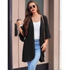 image:imageEkouaer Robes for Women Lightweight Waffle Knit Short Ruffle Bath RobeBlack