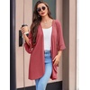 image:imageEkouaer Robes for Women Lightweight Waffle Knit Short Ruffle Bath RobeGray Purple