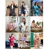 image:imageEkouaer Satin Pajama Set for Women 2 Piece Pj Sets Short Sleeve SleepwearBow