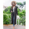 image:imageEkouaer Women Kimono Robes Full Length Knit Bathrobe Lightweight SleepwearDark Gray