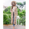 image:imageEkouaer Women Kimono Robes Full Length Knit Bathrobe Lightweight SleepwearFloral Beige