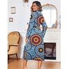 image:imageEkouaer Women Kimono Robes Full Length Knit Bathrobe Lightweight SleepwearFloral Mandala Blue