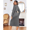 image:imageEkouaer Women Kimono Robes Full Length Knit Bathrobe Lightweight SleepwearMedium Gray