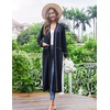 image:imageEkouaer Women Kimono Robes Full Length Knit Bathrobe Lightweight SleepwearNavy Blue