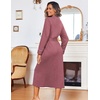 image:imageEkouaer Women Kimono Robes Full Length Knit Bathrobe Lightweight SleepwearPurplish Red