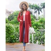 image:imageEkouaer Women Kimono Robes Full Length Knit Bathrobe Lightweight SleepwearRed