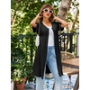 image:imageEkouaer Women Zipper Robe Short Sleeves Housecoat Bathrobes Zip Up RobeBlack