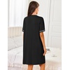 image:imageEkouaer Women Zipper Robe Short Sleeves Housecoat Bathrobes Zip Up RobeBlack
