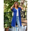 image:imageEkouaer Women Zipper Robe Short Sleeves Housecoat Bathrobes Zip Up RobeSky Blue