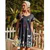 image:imageEkouaer Womens Nightgown Short Sleeve Night Gowns Soft Ruffled Sleep ShirtButterfly Flower