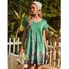 image:imageEkouaer Womens Nightgown Short Sleeve Night Gowns Soft Ruffled Sleep ShirtGreen Flower
