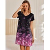 image:imageEkouaer Womens Nightgown Short Sleeve Night Gowns Soft Ruffled Sleep ShirtPink Flower
