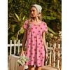 image:imageEkouaer Womens Nightgown Short Sleeve Night Gowns Soft Ruffled Sleep ShirtPink Strawberry