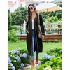 image:imageEkouaer Womens Robes Lightweight Soft Knit Bathrobe Full Length SleepwearBlack