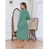 image:imageEkouaer Womens Robes Lightweight Soft Knit Bathrobe Full Length SleepwearCeladon Green