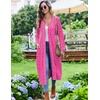 image:imageEkouaer Womens Robes Lightweight Soft Knit Bathrobe Full Length SleepwearHot Pink Leopard