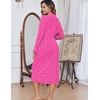 image:imageEkouaer Womens Robes Lightweight Soft Knit Bathrobe Full Length SleepwearHot Pink Leopard