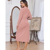image:imageEkouaer Womens Robes Lightweight Soft Knit Bathrobe Full Length SleepwearMisty Rose