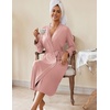 image:imageEkouaer Womens Robes Lightweight Soft Knit Bathrobe Full Length SleepwearMisty Rose