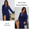 image:imageEkouaer Womens Robes Lightweight Soft Knit Bathrobe Full Length SleepwearNavy Blue