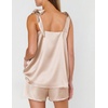 image:imageEkouaer Womens Silk Pajama Set Bow Tie Knot Tank Top Satin Pjs Sets SXXLChampagne