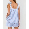 image:imageEkouaer Womens Silk Pajama Set Bow Tie Knot Tank Top Satin Pjs Sets SXXLCherry Blue Plaid