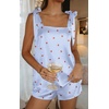 image:imageEkouaer Womens Silk Pajama Set Bow Tie Knot Tank Top Satin Pjs Sets SXXLCherry Blue Plaid