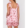 image:imageEkouaer Womens Silk Pajama Set Bow Tie Knot Tank Top Satin Pjs Sets SXXLCherry Bow Print