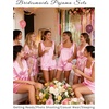 image:imageEkouaer Womens Silk Pajama Set Bow Tie Knot Tank Top Satin Pjs Sets SXXLPink