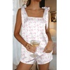 image:imageEkouaer Womens Silk Pajama Set Bow Tie Knot Tank Top Satin Pjs Sets SXXLPink Bow Hydrangea