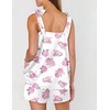 image:imageEkouaer Womens Silk Pajama Set Bow Tie Knot Tank Top Satin Pjs Sets SXXLPink Hydrangea
