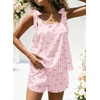 image:imageEkouaer Womens Silk Pajama Set Bow Tie Knot Tank Top Satin Pjs Sets SXXLPink Striped Bow Print