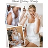 image:imageEkouaer Womens Silk Pajama Set Bow Tie Knot Tank Top Satin Pjs Sets SXXLWhite