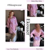 image:imageEkouaer Womens Silk Robes Short Lace Trim Satin Bride Bathrobe with PocketsPeach Pink