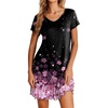 image:imageEkouaer Womens Nightgown Short Sleeve Night Gowns Soft Ruffled Sleep ShirtCherry Blossoms