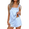 Blue Striped Bow Print