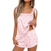 Pink Striped Bow Print