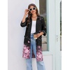 image:imageEkouaer Zipper Robes for Women 34 Sleeve Housecoats with PocketsCherry Blossoms