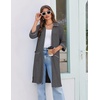 image:imageEkouaer Zipper Robes for Women 34 Sleeve Housecoats with PocketsDark Grey