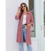 image:imageEkouaer Zipper Robes for Women 34 Sleeve Housecoats with PocketsPurplish Grey