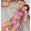 image:imageEkouaer Womens Silk Satin Pajamas Set Short Sleeve Sleepwear S5X Plus SizeBurgundy