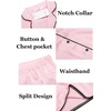 image:imageEkouaer Womens Silk Satin Pajamas Set Short Sleeve Sleepwear S5X Plus SizeLight Pink