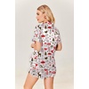 image:imageEkouaer Womens Silk Satin Pajamas Set Short Sleeve Sleepwear S5X Plus SizeWhite Christmas Print