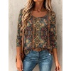 image:imageEkouaer 34 Sleeve Womens Tops Scoop Neck T Shirts 2026 Casual Basic TeesBohemianmz721