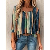 image:imageEkouaer 34 Sleeve Womens Tops Scoop Neck T Shirts 2026 Casual Basic TeesMulticolorcx289