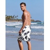 image:imageEkouaer 9 Inch Mens Swim Trunks with Compression Liner 2 in 1 Board ShortsCoconut Treewhite