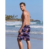 image:imageEkouaer 9 Inch Mens Swim Trunks with Compression Liner 2 in 1 Board ShortsSunsetblue Purple