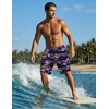 image:imageEkouaer 9 Inch Mens Swim Trunks with Compression Liner 2 in 1 Board ShortsSunsetblue Purple